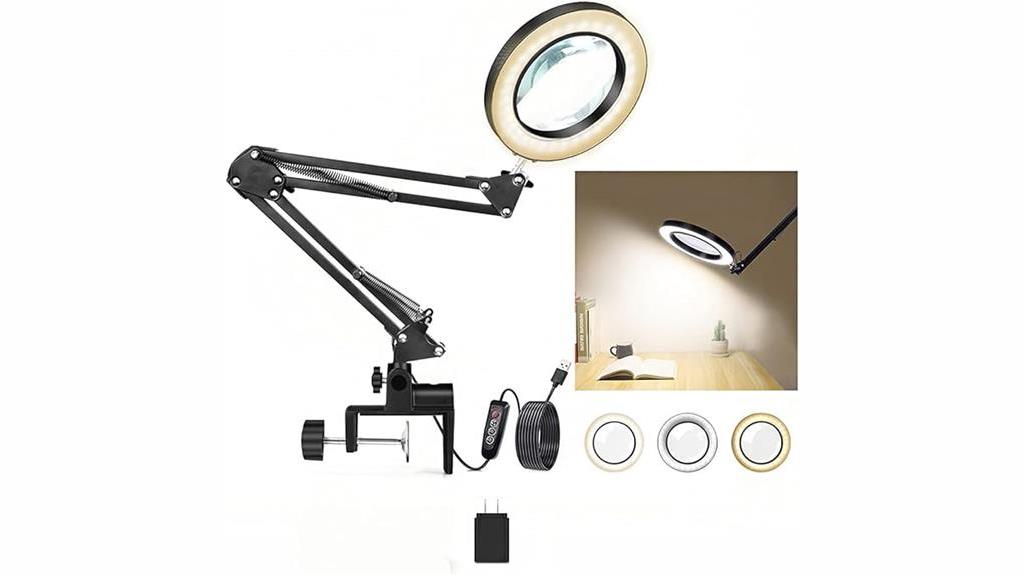 adjustable magnifying lamp with light
