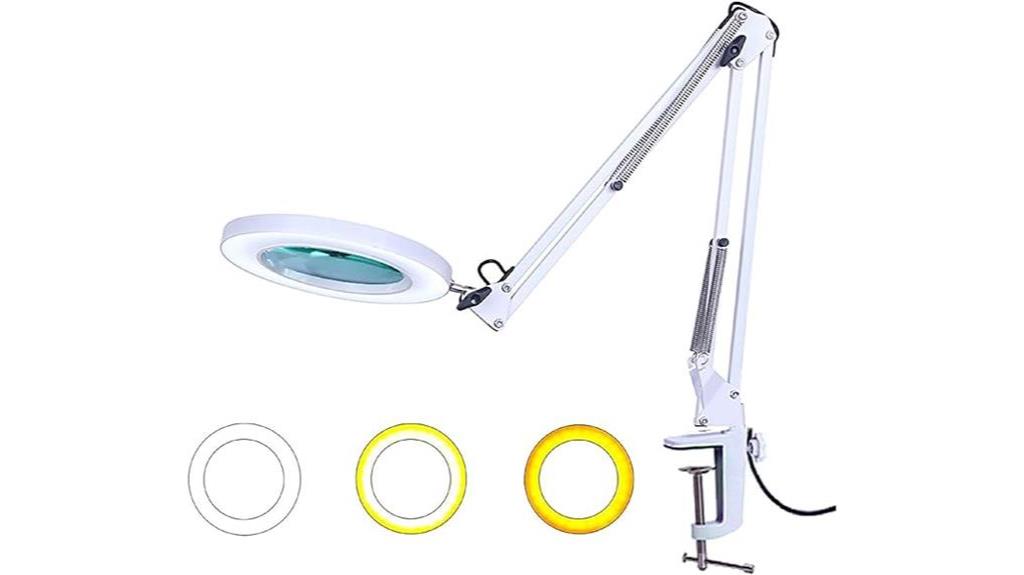 powerful magnifying glass with adjustable brightness