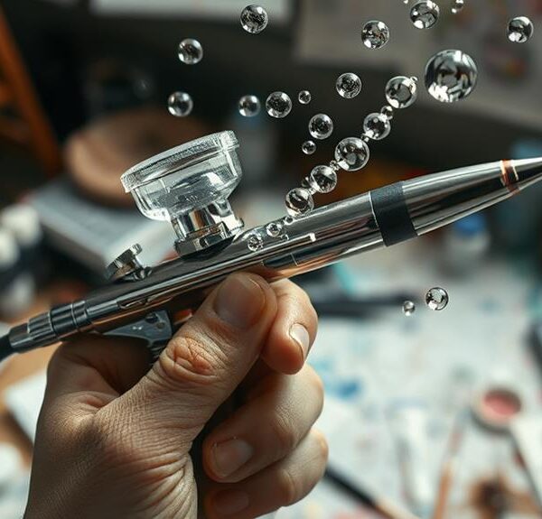 preventing airbrush bubble formation