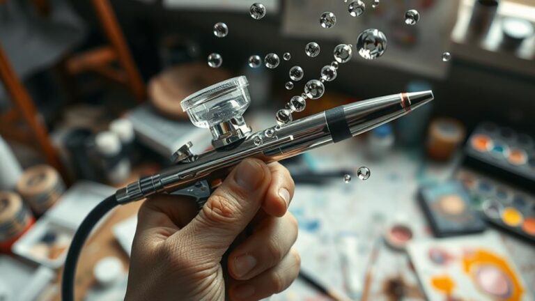 preventing airbrush bubble formation