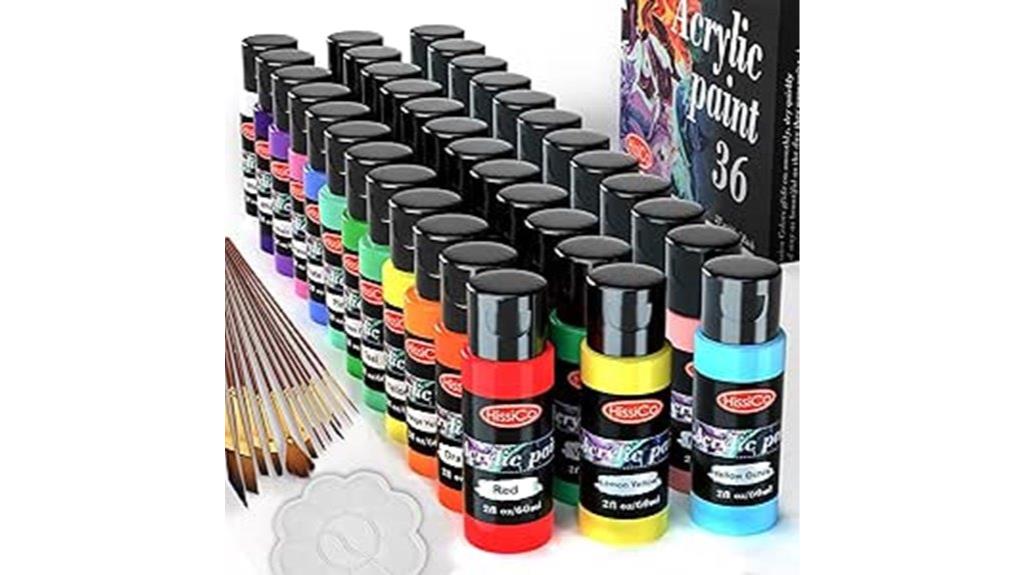 36 colors non toxic acrylic