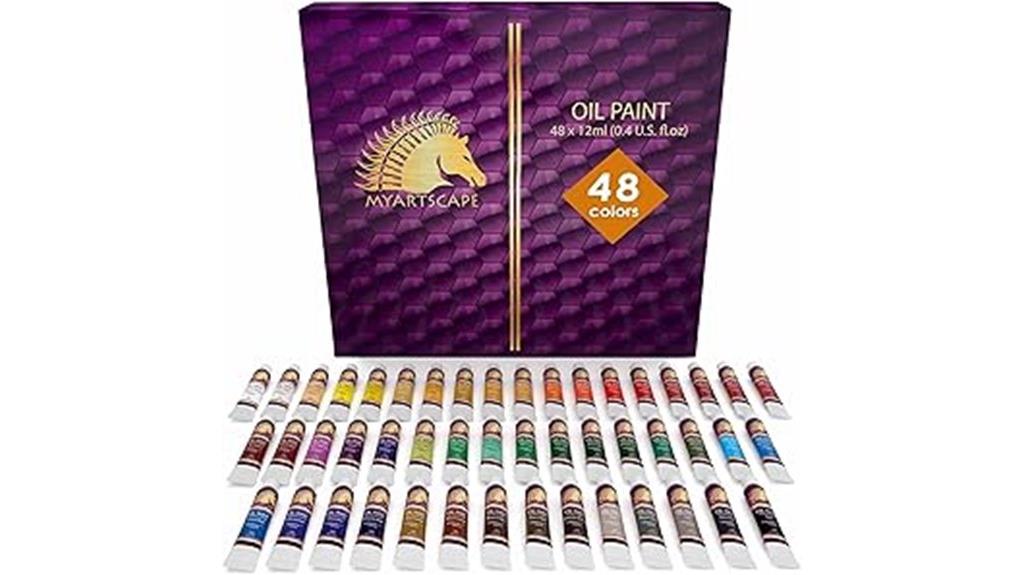 48 tubes of oil paint