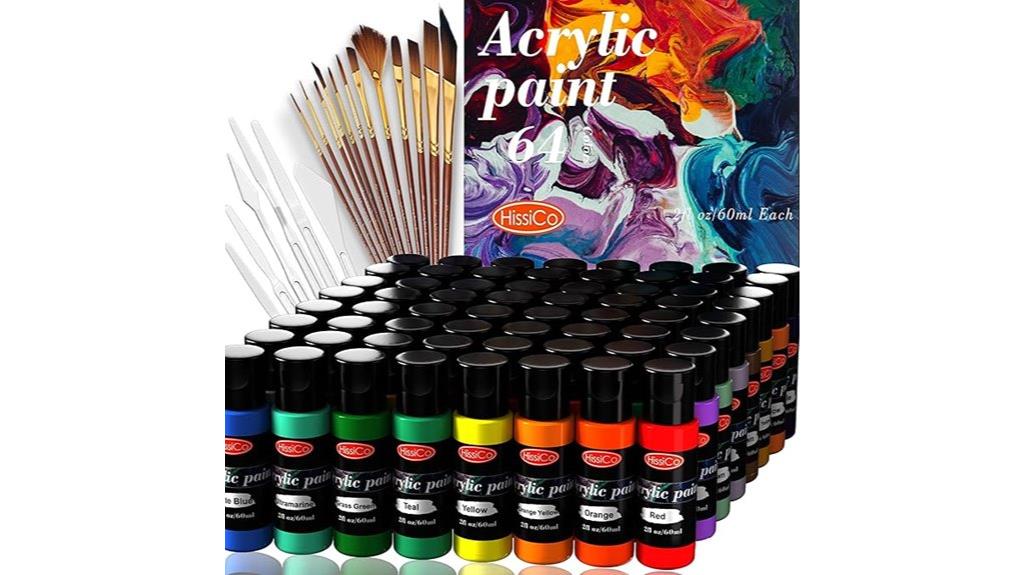 64 colors acrylic paint