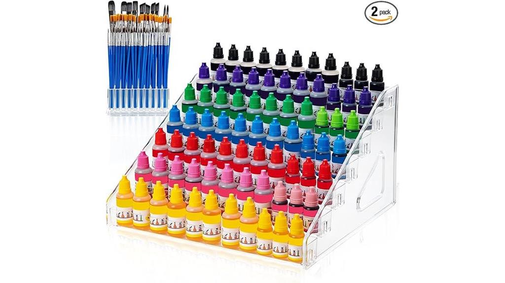 acrylic paint storage rack