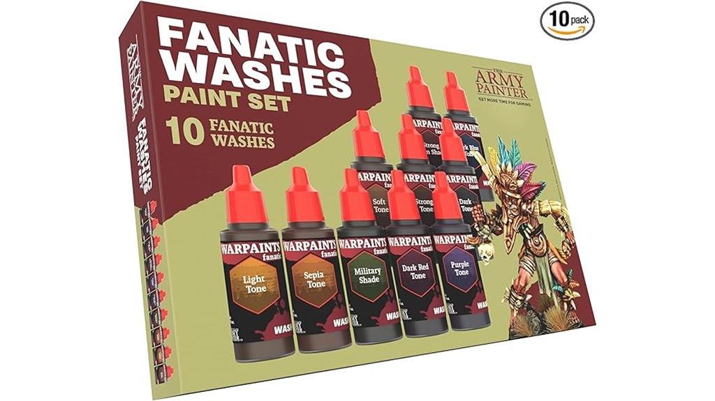 acrylic paints wash set