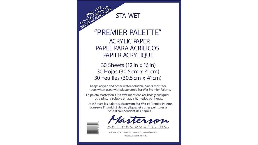 acrylic paper refill sheets