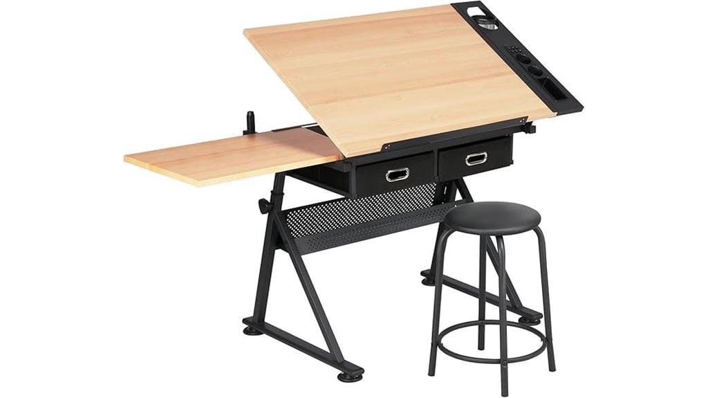 adjustable drafting table set