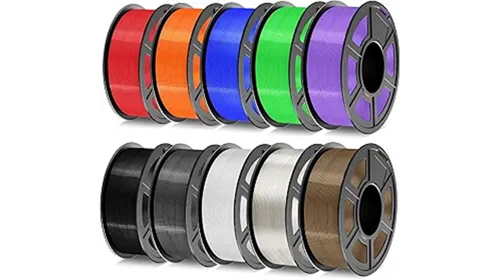 colorful 3d printing filament
