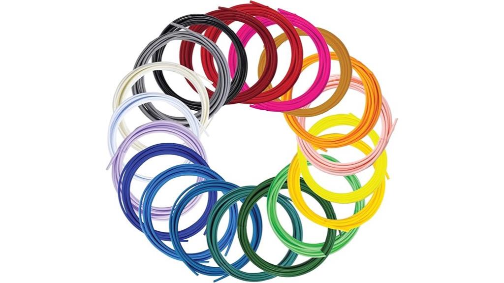 colorful 3d printing filament