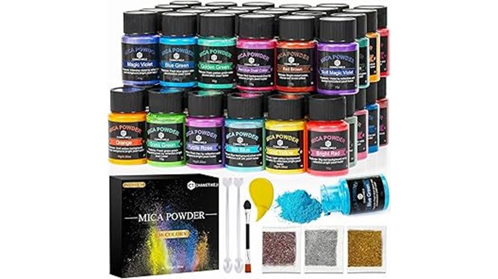 colorful mica powder set
