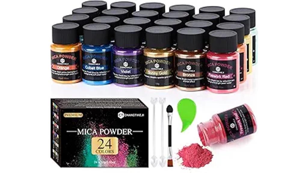 colorful natural pigment powder