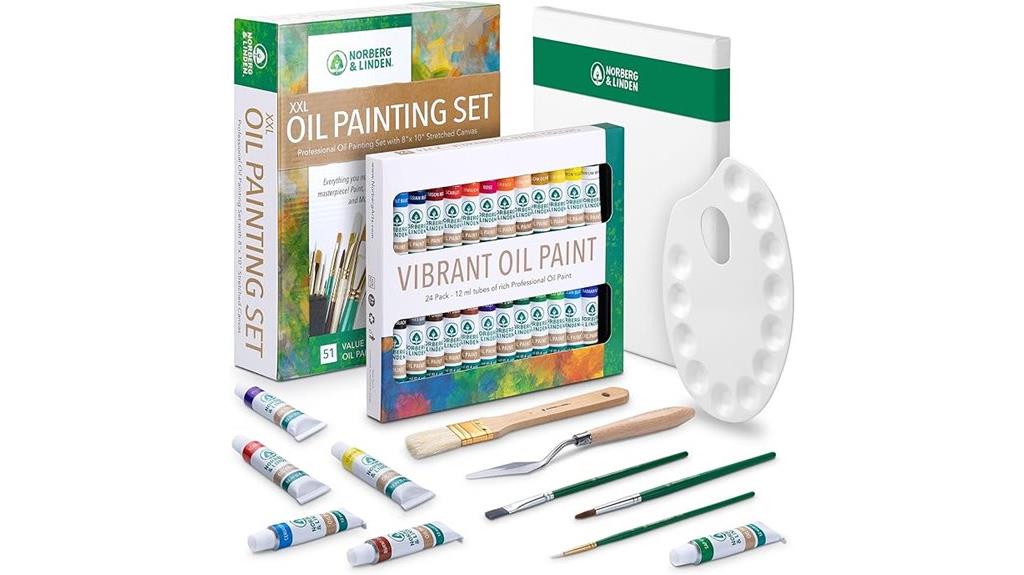 complete oil painting set