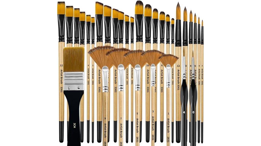 comprehensive paint brush set