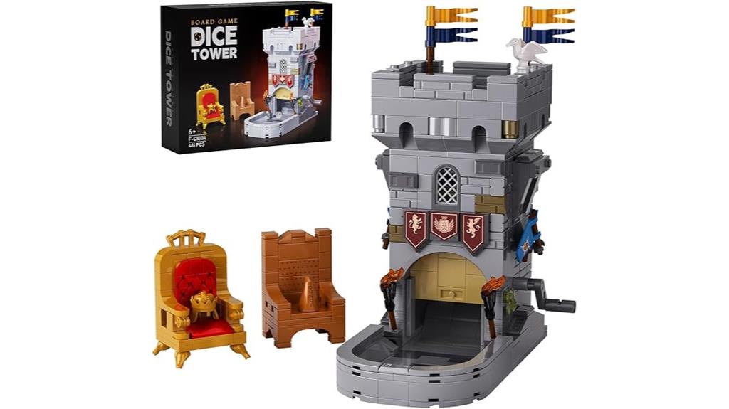 dice tower building blocks