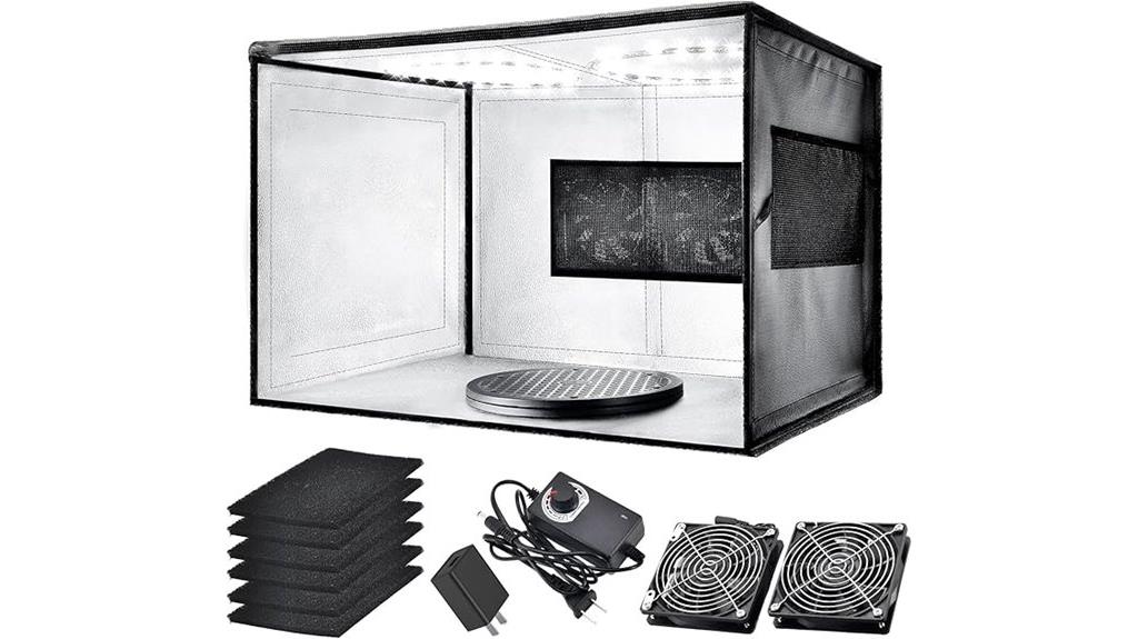 dual exhaust spray booth