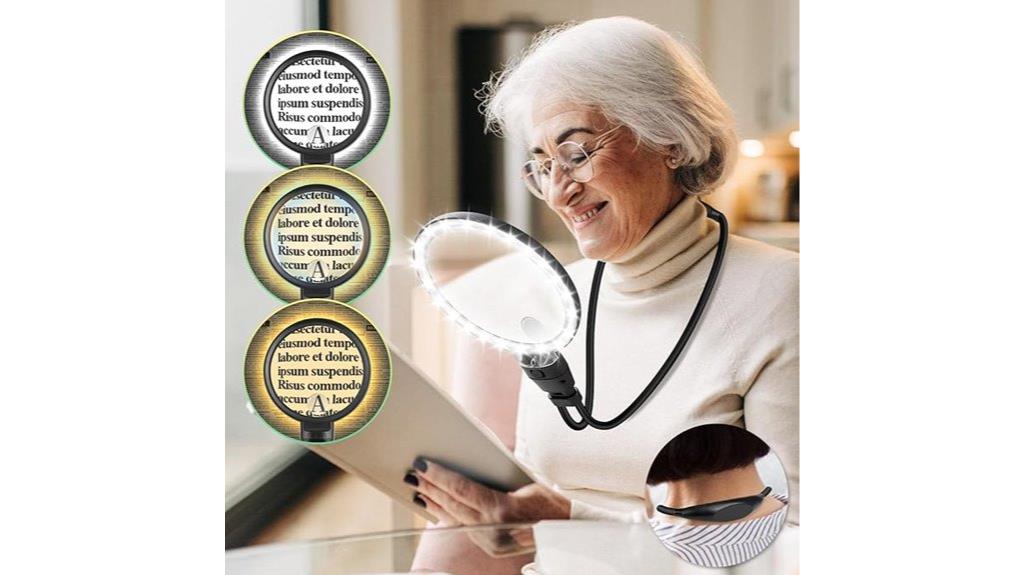 flexible magnifier with light