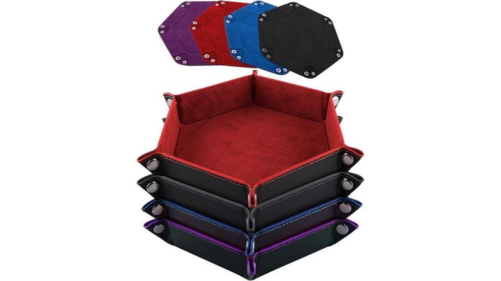 foldable hexagon dice trays