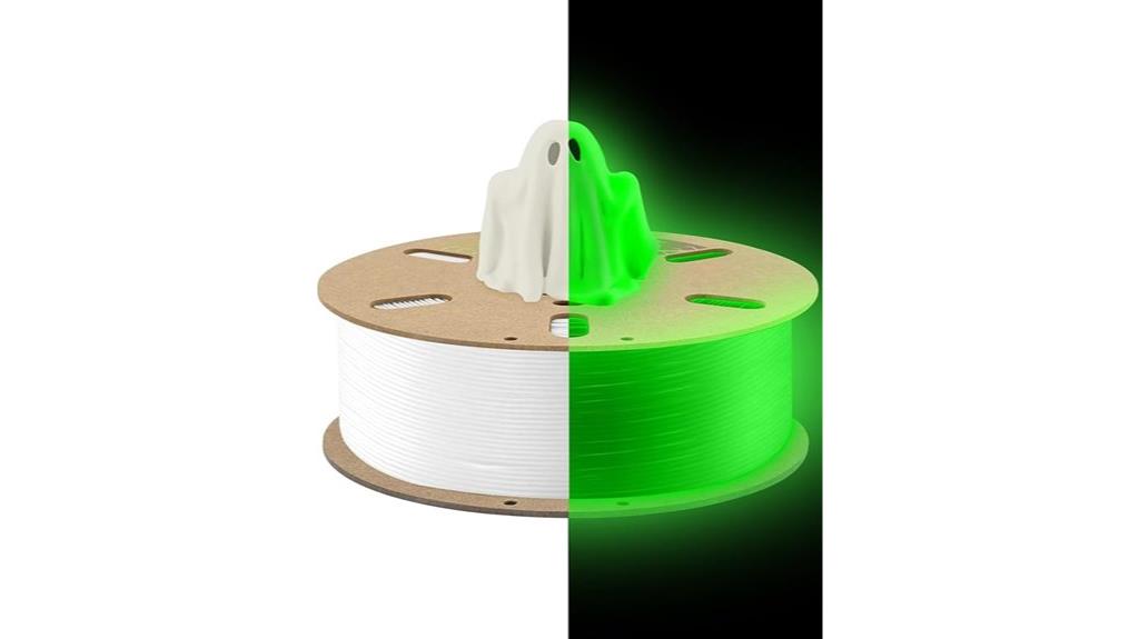 glow green 3d filament