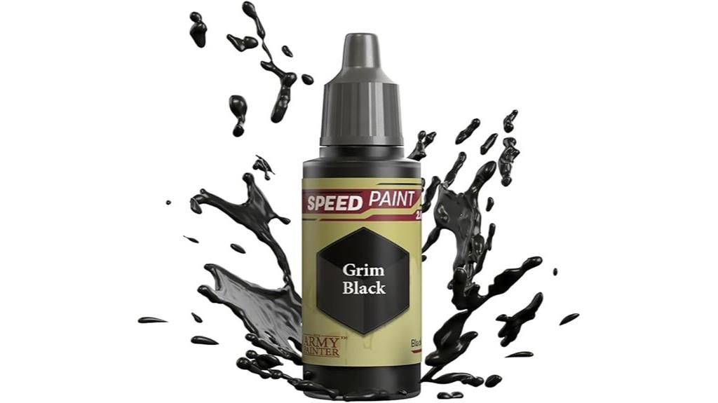grim black speedpaint for miniatures