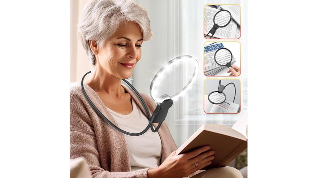 hands free illuminated magnifier