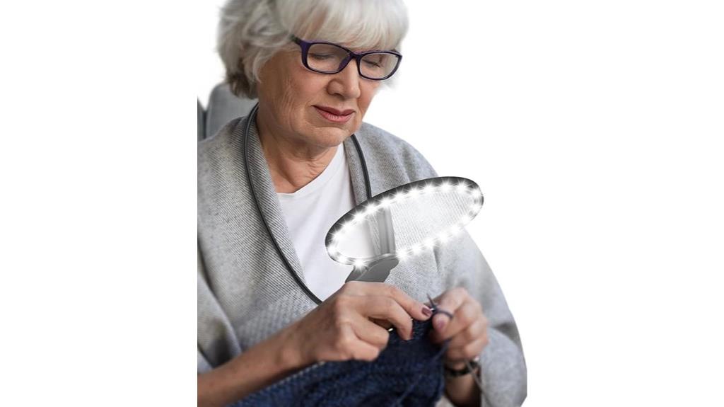 hands free magnifier with light