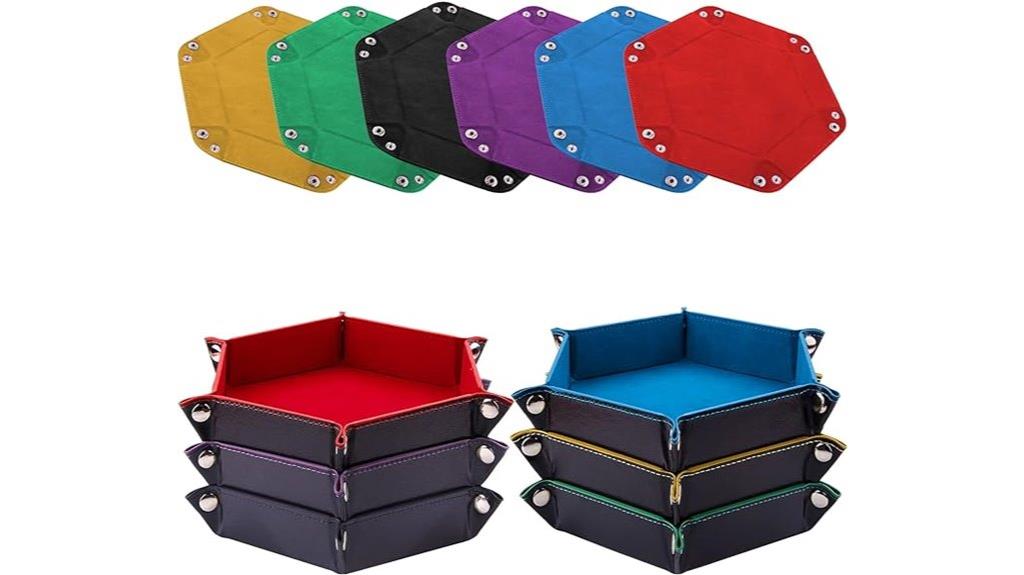 hexagon dice rolling trays