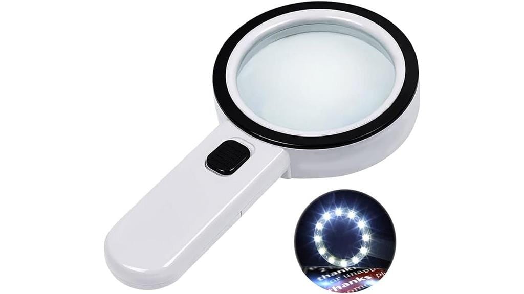 illuminated 30x magnifying glass