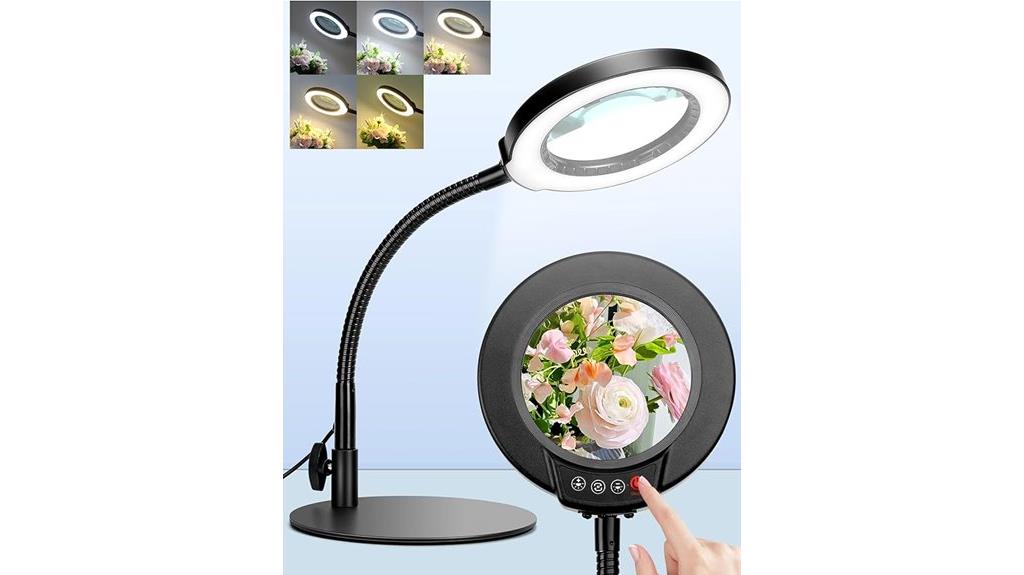 illuminated adjustable magnifying glass