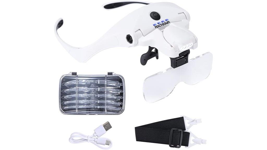 illuminated adjustable magnifying lenses