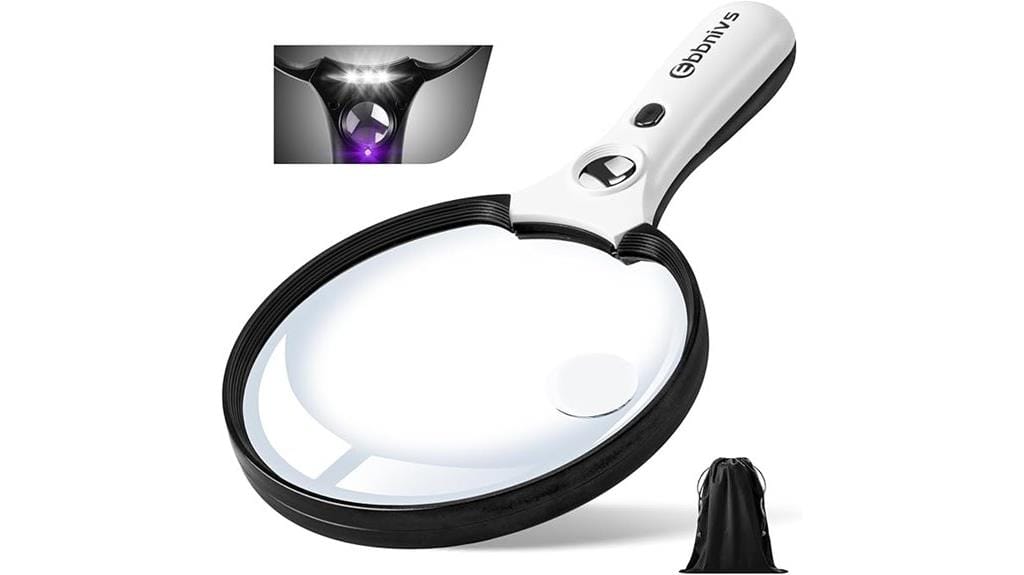 illuminated handheld magnifying glass