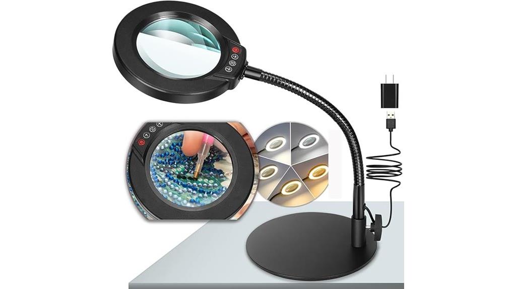 illuminated magnifier with stand
