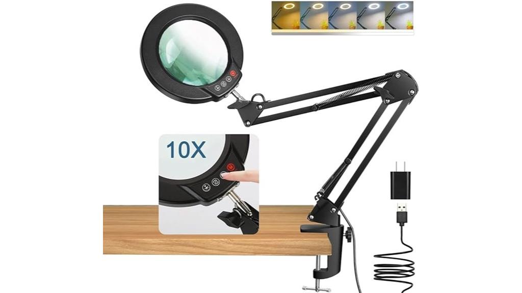 illuminated magnifying craft tool