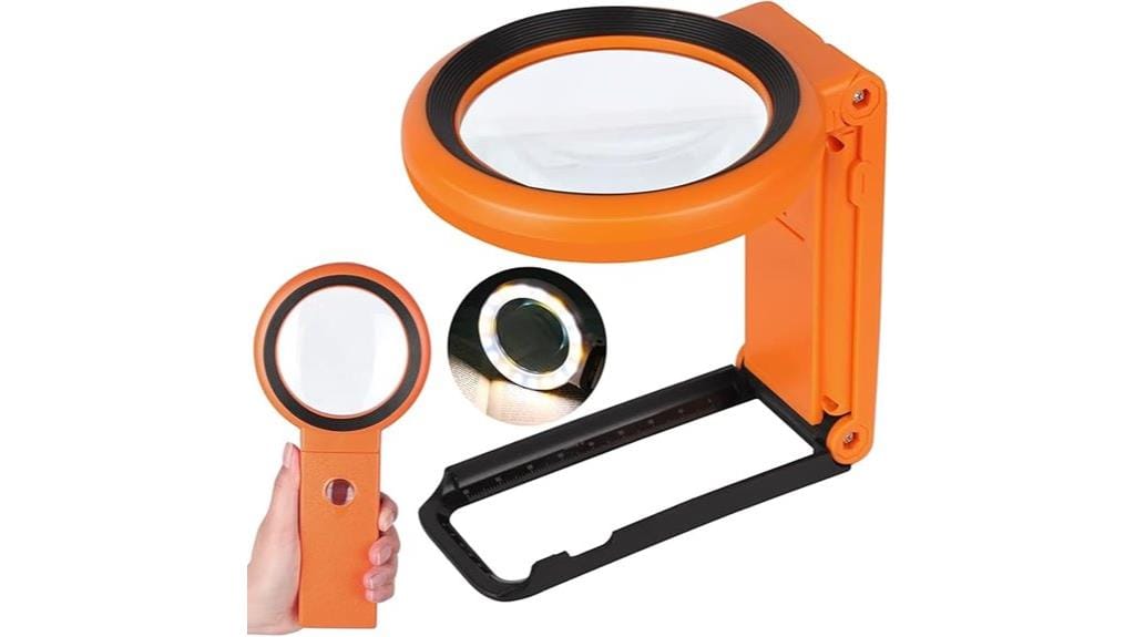 illuminated magnifying glass stand