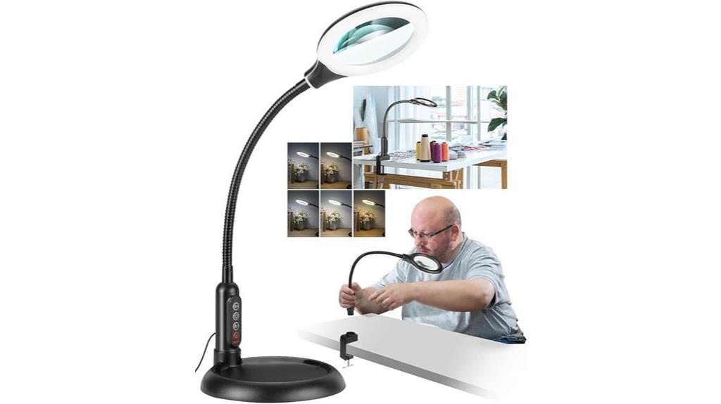 illuminated magnifying glass stand