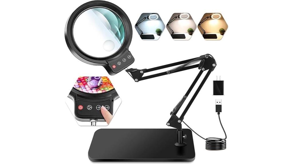 large magnifying glass with light