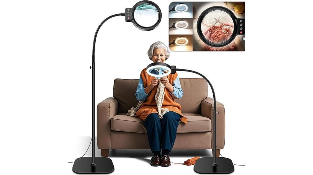large magnifying glass with light