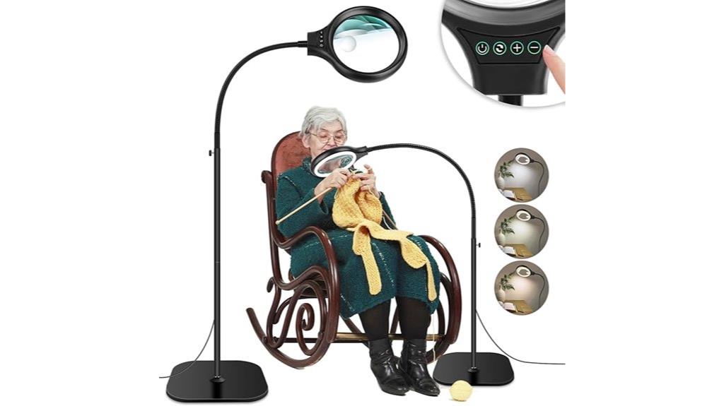 large magnifying glass with light
