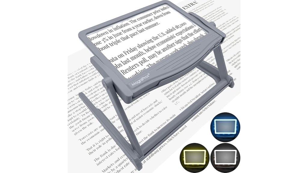 led magnifier with stand