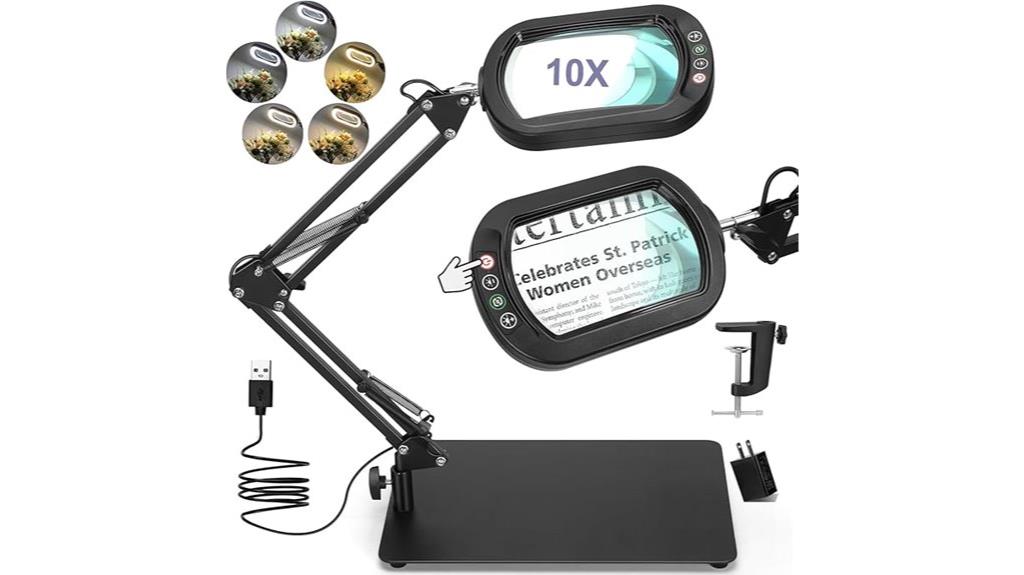led magnifying glass stand