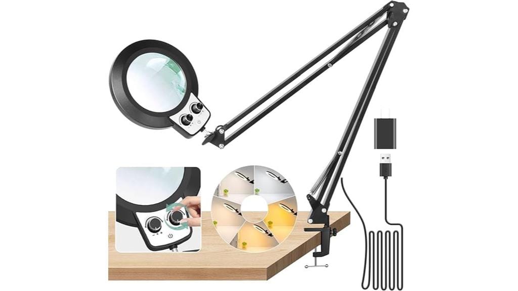 led magnifying glass stand