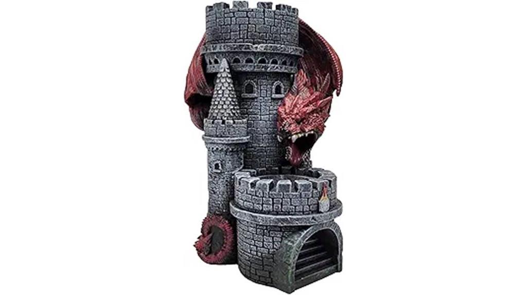 led red dice tower