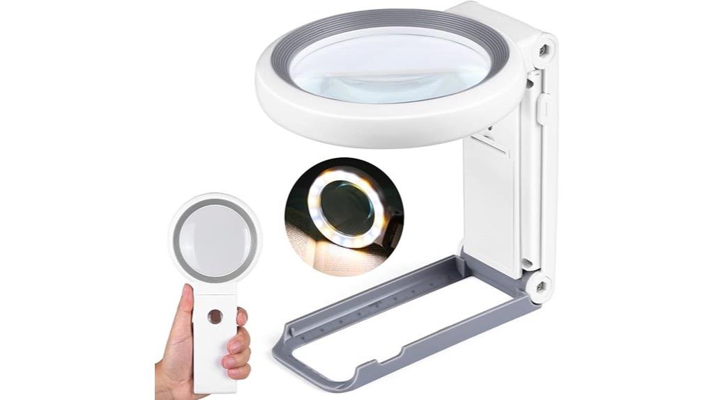 magnifying glass with light
