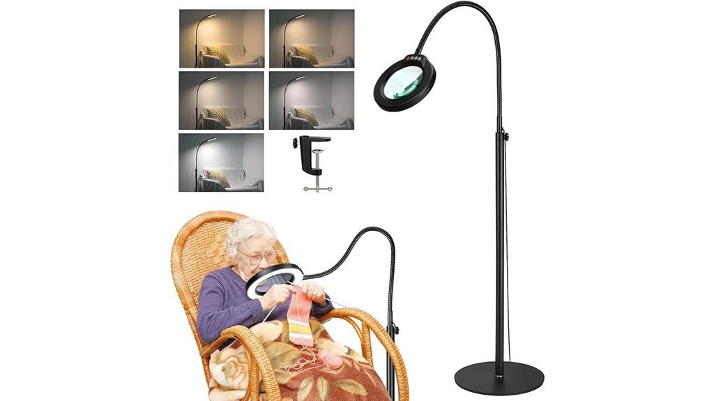 magnifying lamp with flexibility
