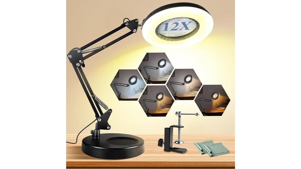 magnifying lamp with light