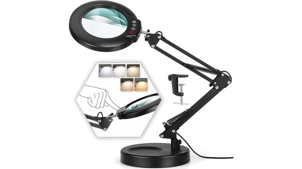 magnifying lamp with light