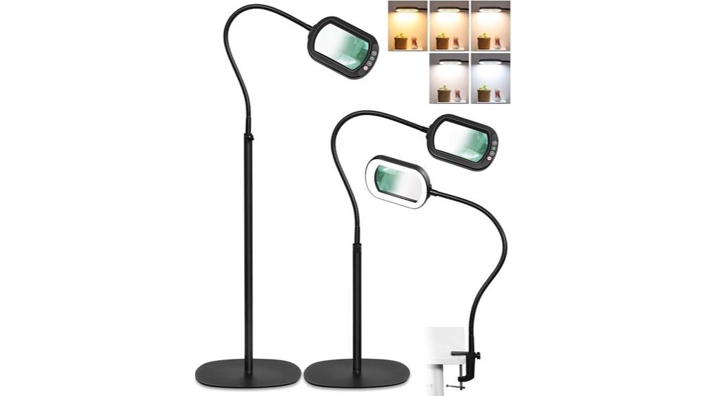 magnifying lamp with stand