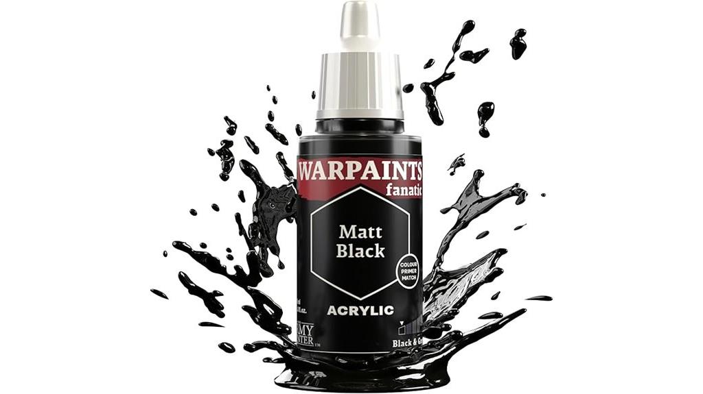 matt black acrylic paint