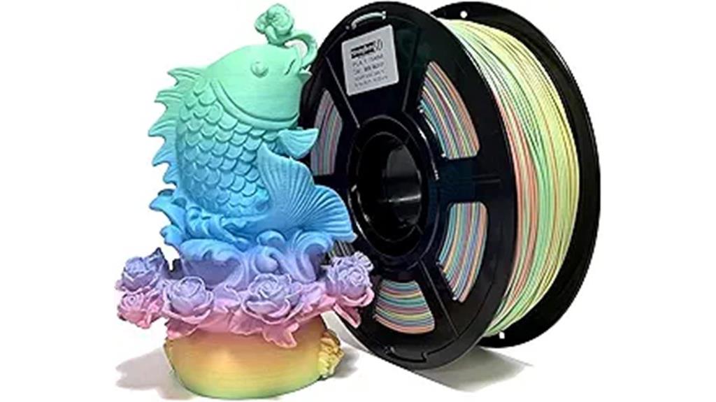 matte multi color pla filament