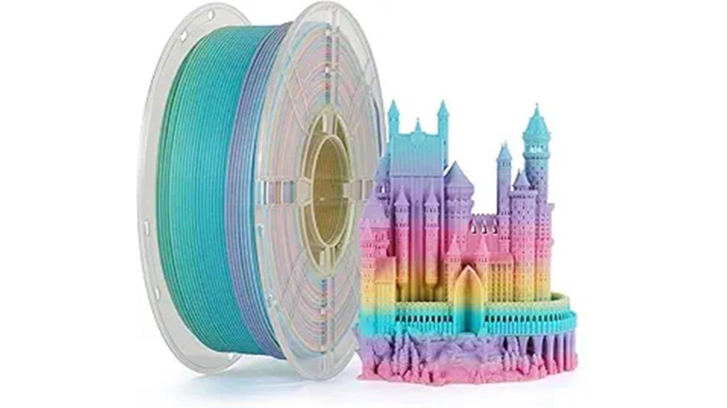 matte rainbow pla filament