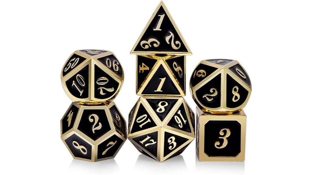 metal polyhedral dice set